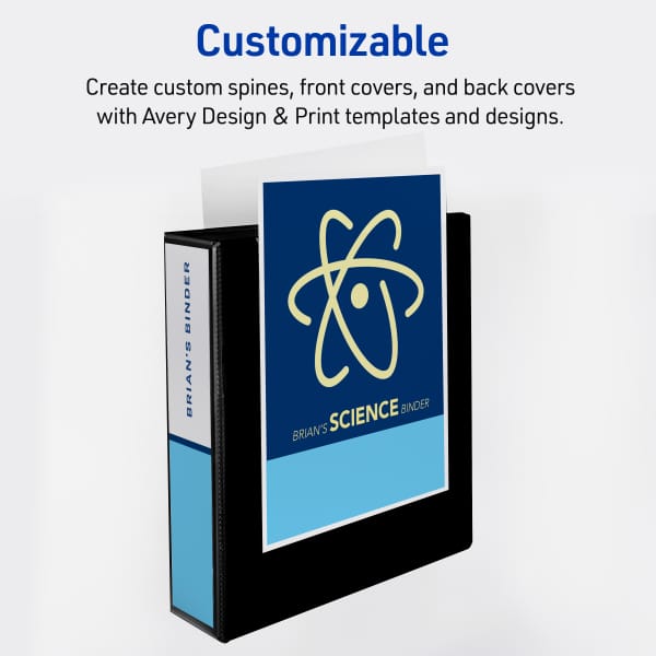 Avery(R) Durable View 3 Ring Binder, 2 Inch Slant Rings, 530Sheet